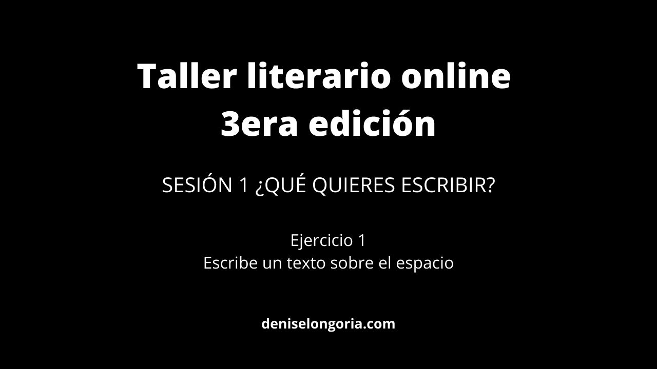 taller literario online gratis raw material ejercicio 1